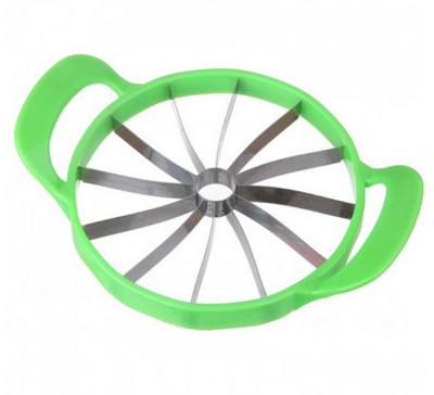 1 vnt. arbūzų pjaustyklė, nerūdijančio plieno didelio dydžio griežinėliais pjaustyta arbūzo melionų pjaustyklė, vaisių dalyklė, virtuvės įtaisai 2022 m.