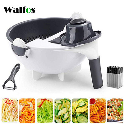 WALFOS Magic Multifunctional Rotator Taietor de Legume Cu Cos de Scurgere Bucatarie Veggie Tocator Fructe Razatoare Slicer Drop Shipping