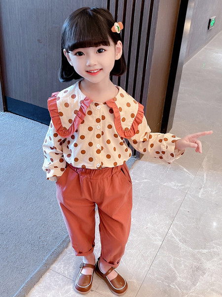 Dječji set košulja i hlača s printom za djevojčice