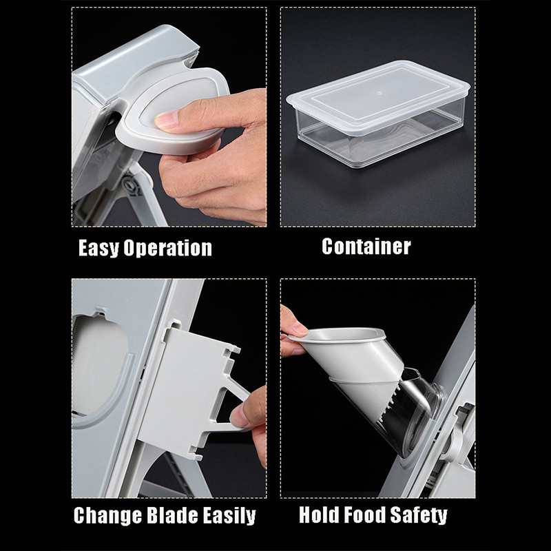 Tăiător manual de mandolină Tăiător de cartofi Răzătoare de morcovi Gadgets Lamă de oțel Mașină de tăiat carne Accesorii de bucătărie Instrument de tăiat alimente