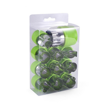 11 bucăți/set Mucegai pentru tăierea legumelor și fructelor pentru flori pentru tăierea desenelor animate, unelte pentru prăjituri J2Y4, pentru tăierea biscuitului din oțel, în formă de C W3P4