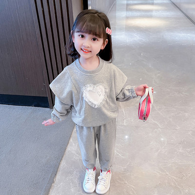 Set sport pentru copii cu dantela pentru fete