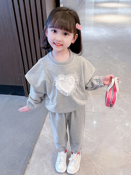 Set sport pentru copii cu dantela pentru fete