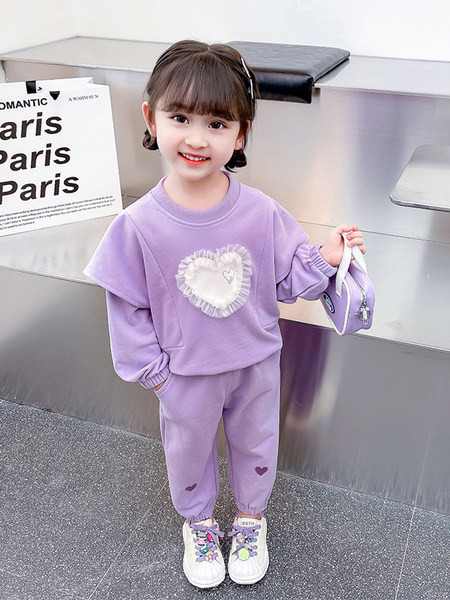 Set sport pentru copii cu dantela pentru fete