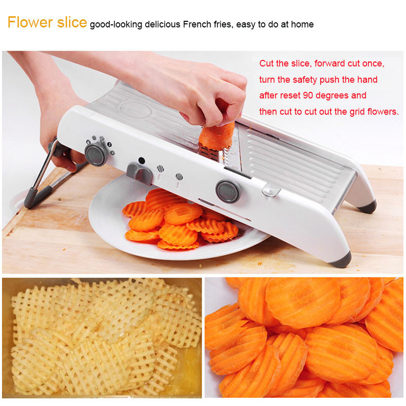 Mandoline Gadgets de bucătărie Răzătoare pentru tăietor de legume Tocător din oțel inoxidabil Tocător multifuncțional de cartofi de varză