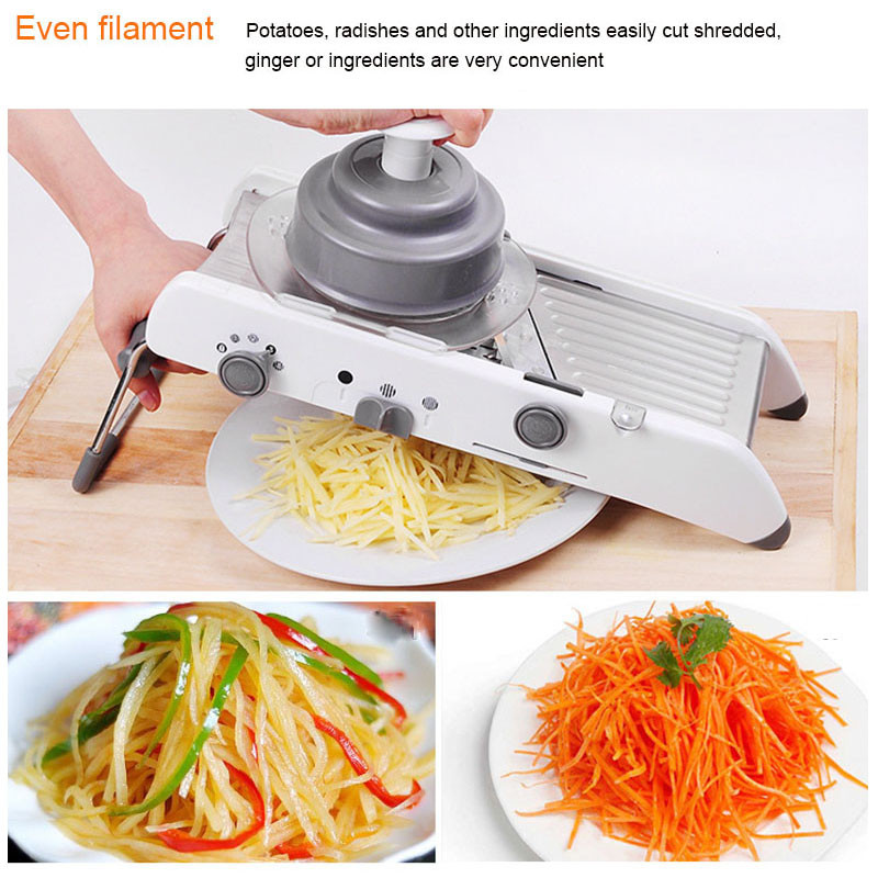 Mandoline Gadgets de bucătărie Răzătoare pentru tăietor de legume Tocător din oțel inoxidabil Tocător multifuncțional de cartofi de varză