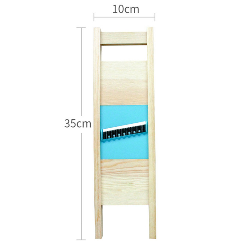 Medinė bulvių grotelių pjaustyklė Daržovių trintuvas Gofruotas tinklelis Pjaustyklė Banginis peilis Smulkintuvas Salotų smulkintuvas Virtuvės smulkintuvas Skustukas Smulkintuvas