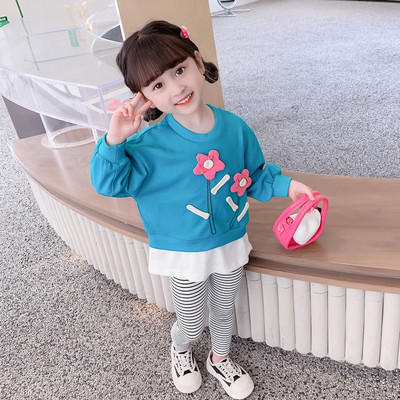 Vaikiškas rinkinys su 3D gėlių motyvais