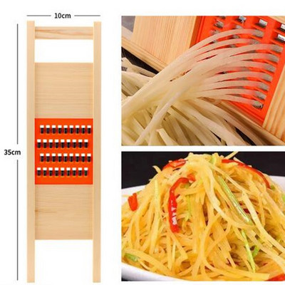 Grilă din lemn pentru cartofi Răzătoare pentru legume Răzătoare plasă ondulată Tocător Cuțit Val Cuțit Tocator Salată Tocător de bucătărie Mașină de curățat