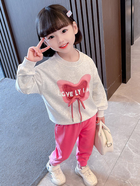 Set sport din două piese cu litere brodate și șireturi