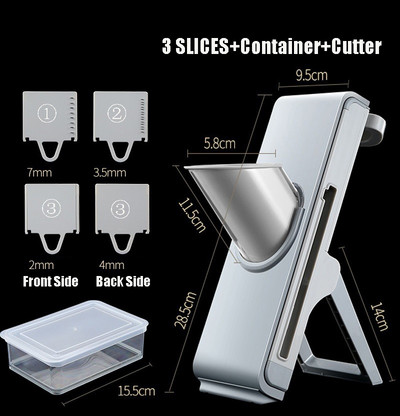 Daugiafunkcis daržovių pjaustytuvas Mėsa Bulvių pjaustyklė Morkų trintuvė Virtuvės priedai Įtaisai Plieniniai peiliukai virtuvės pagalba