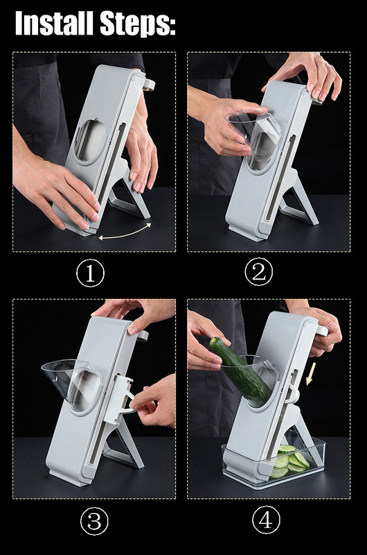 Daugiafunkcis daržovių pjaustytuvas Mėsa Bulvių pjaustyklė Morkų trintuvė Virtuvės priedai Įtaisai Plieniniai peiliukai virtuvės pagalba