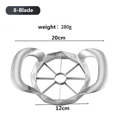 Visokokvalitetni 8/12 oštrice, veliki rezač jabuka, rezač od nehrđajućeg čelika, ultra-oštar rezač voća, alati za rezanje kore, kuhinjski dodaci