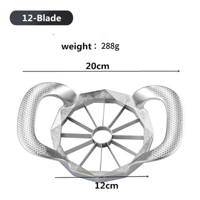Visokokvalitetni 8/12 oštrice, veliki rezač jabuka, rezač od nehrđajućeg čelika, ultra-oštar rezač voća, alati za rezanje kore, kuhinjski dodaci