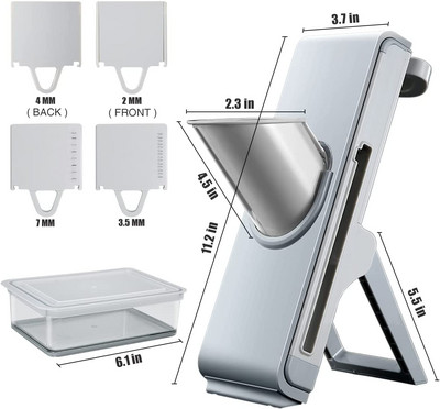 Mandolină Dispozitiv de feliat pentru cartofi Brânză Cuțit de bucătărie Mașină de feliat legume multifuncțională Răzătoare Tocător Accesorii de bucătărie