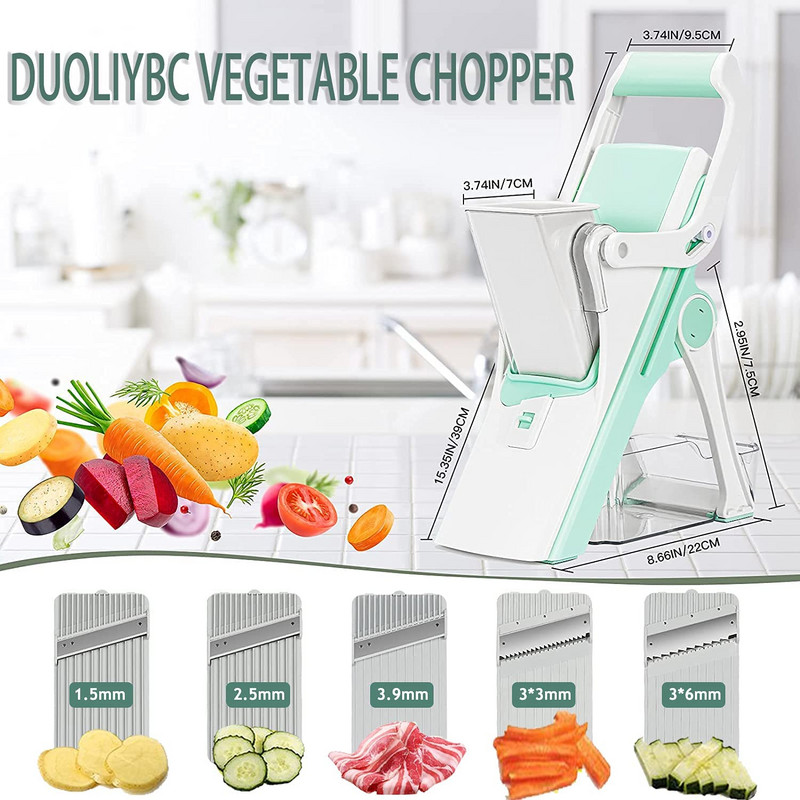 Mandolină Dispozitiv de feliat pentru cartofi Brânză Cuțit de bucătărie Mașină de feliat legume multifuncțională Răzătoare Tocător Accesorii de bucătărie