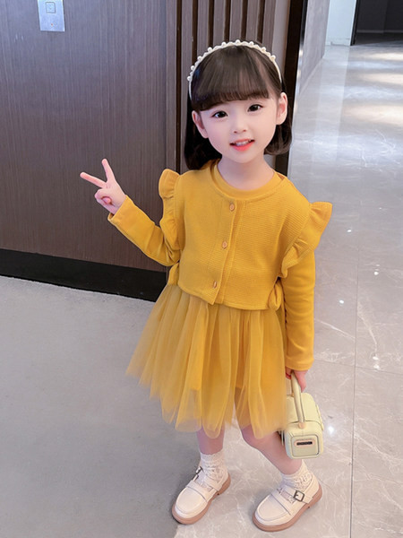 Set elegant pentru copii cu tul si nasturi