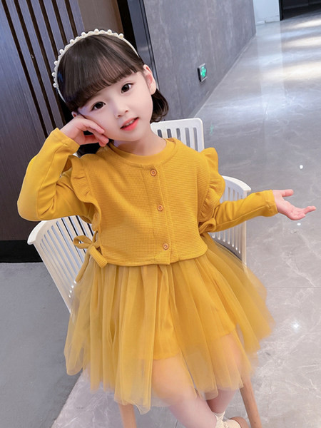 Set elegant pentru copii cu tul si nasturi