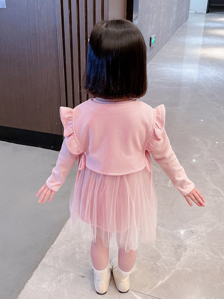 Set elegant pentru copii cu tul si nasturi