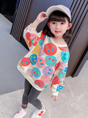 Set copii din doua piese de jambiere si bluza imprimata pentru fete