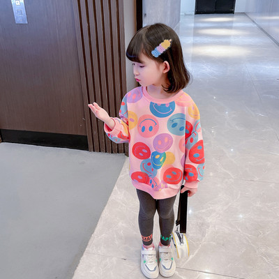 Set copii din doua piese de jambiere si bluza imprimata pentru fete