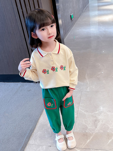 Set pentru copii cu guler clasic și buzunar