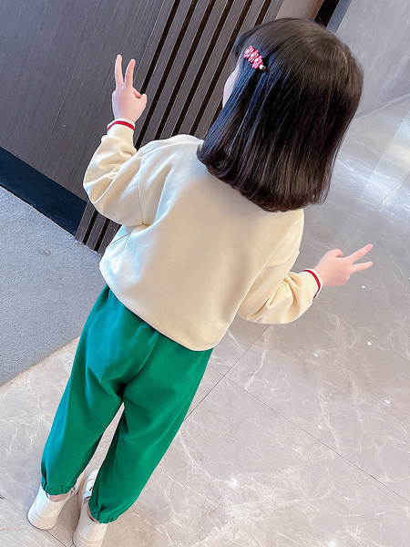 Set pentru copii cu guler clasic și buzunar