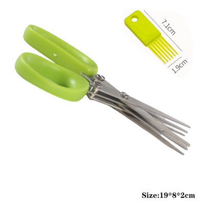 Daudzslāņu šķēres Sīpolu Šķēres Nerūsējošā tērauda Sīpolu Griešanas Nazis Garšaugs Jūras aļģu Garšvielu Šķēres Virtuves Šķēres Sīkrīki