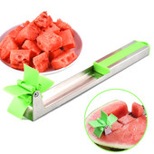 Arbūzų pjaustyklė vėjo malūno formos pjaustyklė, skirta arbūzų nerūdijančio plieno energijos taupymo vaisių pjaustytuvams