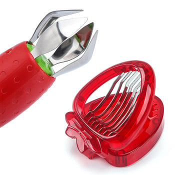 Kitchen Fruit Gadget Tools Strawberry Slicer Manual Cutter Strawberry Corer Strawberry Core Remover Accesssoires κουζίνας