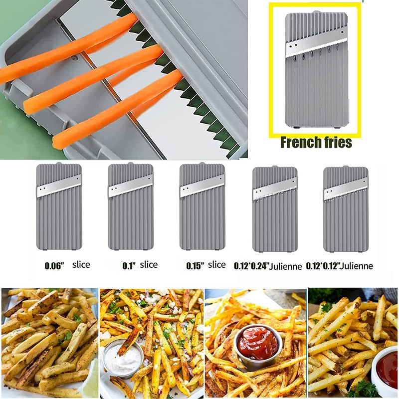 Tăiător de legume multifuncțional cinci-în-unu Tăiere lămâie Bucătărie Tocat răzătoare Răzătoare pentru feliere Nu vă rănește mâinile