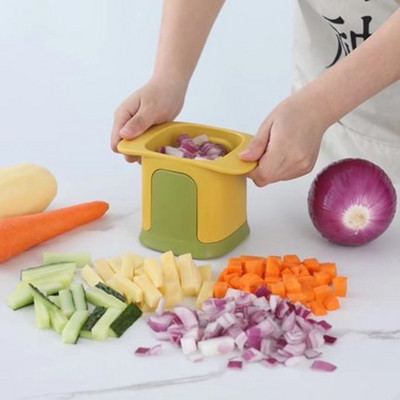 Többfunkciós zöldség aprító hasábburgonya vágó háztartási kézi nyomással hagyma kockára uborka burgonya szeletelő konyhai eszközök