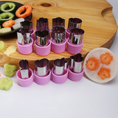 12 vnt / rinkinys Daržovių vaisių pjaustyklės formos gėlės Animacinių filmų formos pjaustymo formos Sausainių pjaustyklės Plieniniai sausainių įrankiai virtuvės reikmenys