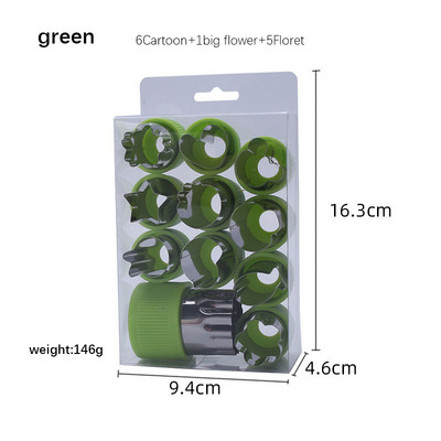 12 vnt / rinkinys Daržovių vaisių pjaustyklės formos gėlės Animacinių filmų formos pjaustymo formos Sausainių pjaustyklės Plieniniai sausainių įrankiai virtuvės reikmenys