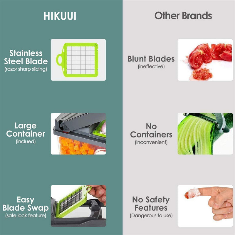 Tăiător de mandolină multifuncțional 12 în 1 Tăiător de legume Tocător de legume ajustabil Tăiător de cartofi pentru ceapă Unelte de bucătărie pentru legume