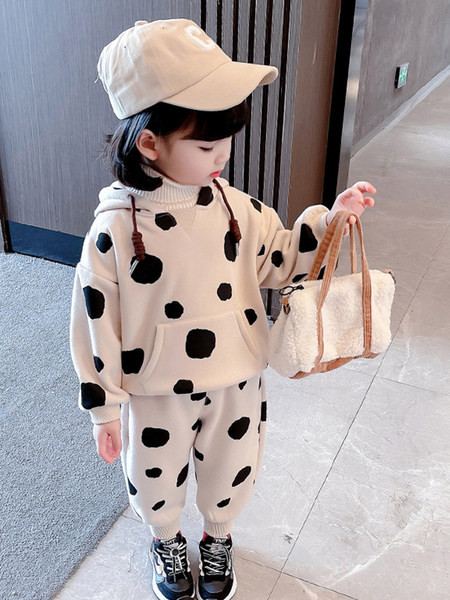 Vaikiškas laisvalaikio komplektas mergaitėms su gobtuvu