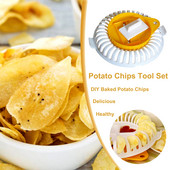 Zsírmentes burgonya chips készítő szett Konyhai barkács szeletelő mikrohullámú sütő konyhai sütőedények Eszközök és serpenyők Chips rács