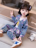 Set blugi pentru copii cu nasture si buzunar