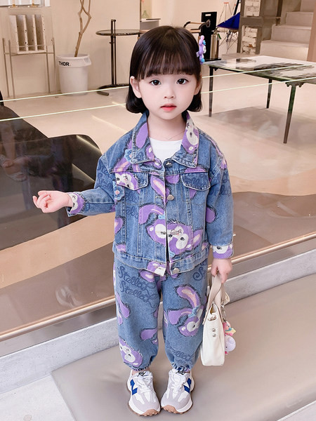 Set blugi pentru copii cu nasture si buzunar