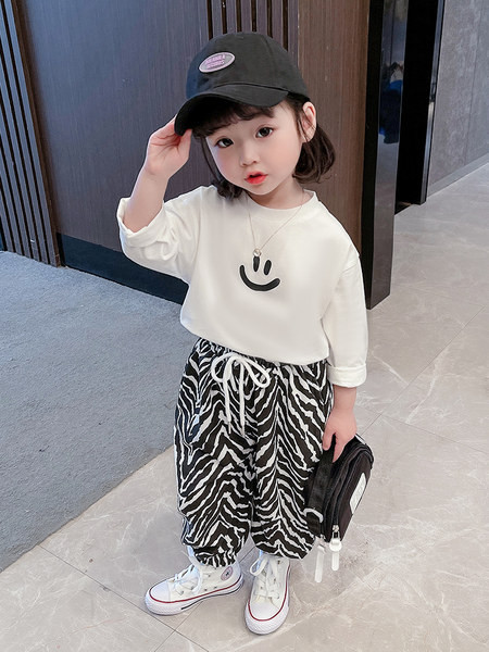 Set bluza si pantaloni copii cu cravate pentru fete