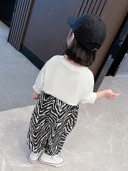 Set bluza si pantaloni copii cu cravate pentru fete