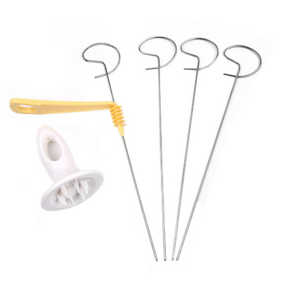 1 set Spiralni rezač krumpira Rezač za čips od nehrđajućeg čelika Alati za rezanje povrća Kuhinjski dodaci i dodaci za kuhanje