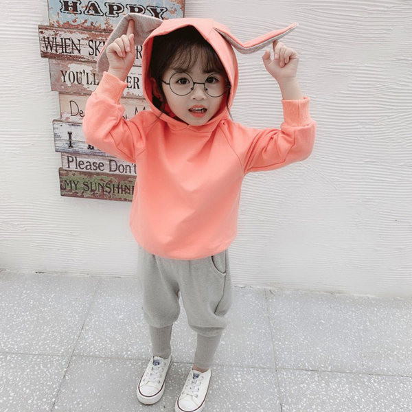 Dviejų dalių sportinis komplektas su gobtuvu mergaitėms