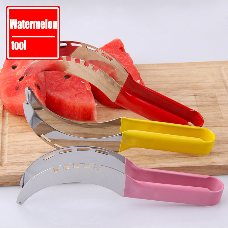 Multi-color Tăiat pepene verde Tăiător de pepene galben Tăiător de fructe din oțel inoxidabil Instrument de tăiat pepene verde