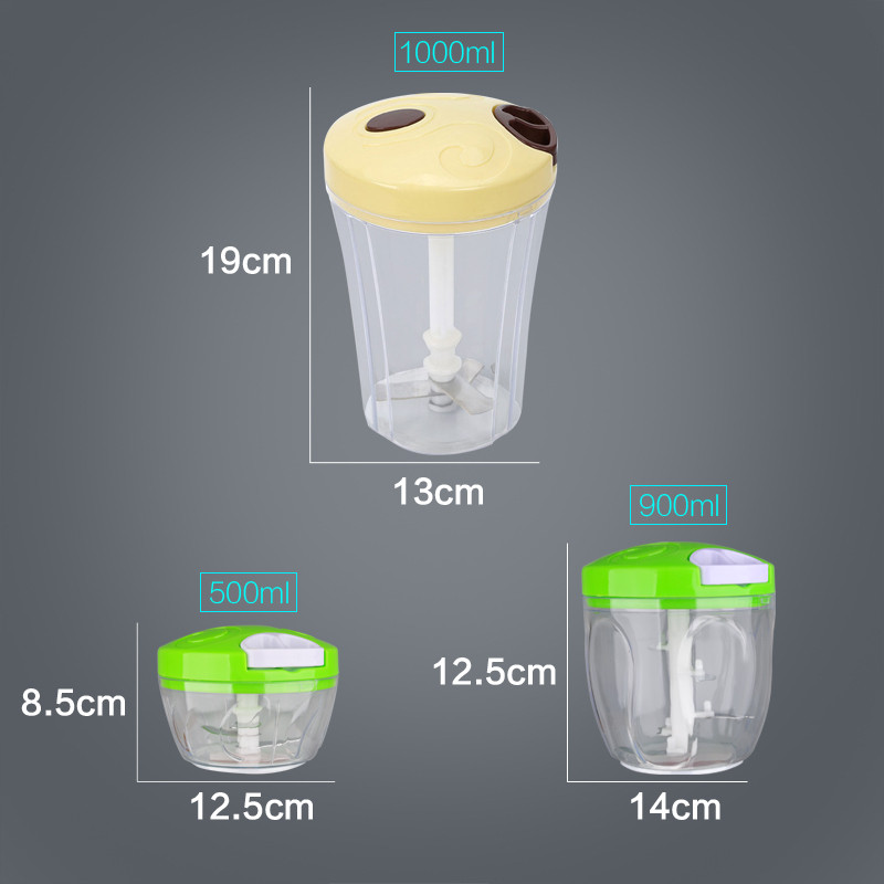 500 ml-1,5 L Višenamjenski kuhinjski ručni procesor hrane Sjeckalica za meso Sjeckalica za povrće Rezač Mješalica za jaja