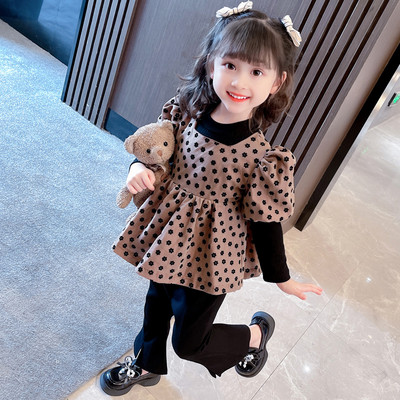 Set pantaloni si bluza imprimati copii pentru fete