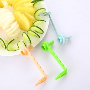 1Σετ Σπιράλ Πατατοκόφτης Cucumber Slicer Vegetable Spiralizer Cutter Potato Slicer BBQ Αξεσουάρ κουζίνας Gadgets για κουζίνα