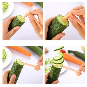 1Σετ Σπιράλ Πατατοκόφτης Cucumber Slicer Vegetable Spiralizer Cutter Potato Slicer BBQ Αξεσουάρ κουζίνας Gadgets για κουζίνα