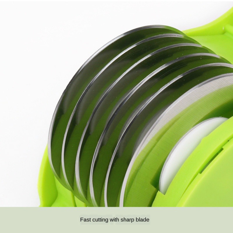 Dispozitiv de tăiat legume creative Tocător cu roată de defilare Accesorii pentru bucătărie, din oțel inoxidabil, cu șase tăietori pentru ceapă pentru legume