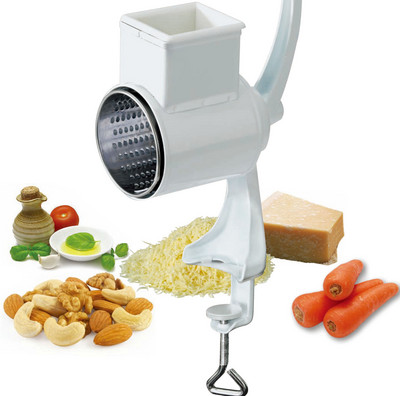 Rotary Grater Food Mills Diódaráló 5 dobos pengével sajtreszeléshez és diódaráláshoz Zöldségdaráló Gyümölcsszeletelő